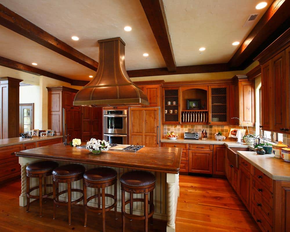 rustic kitchen design with an open concept
